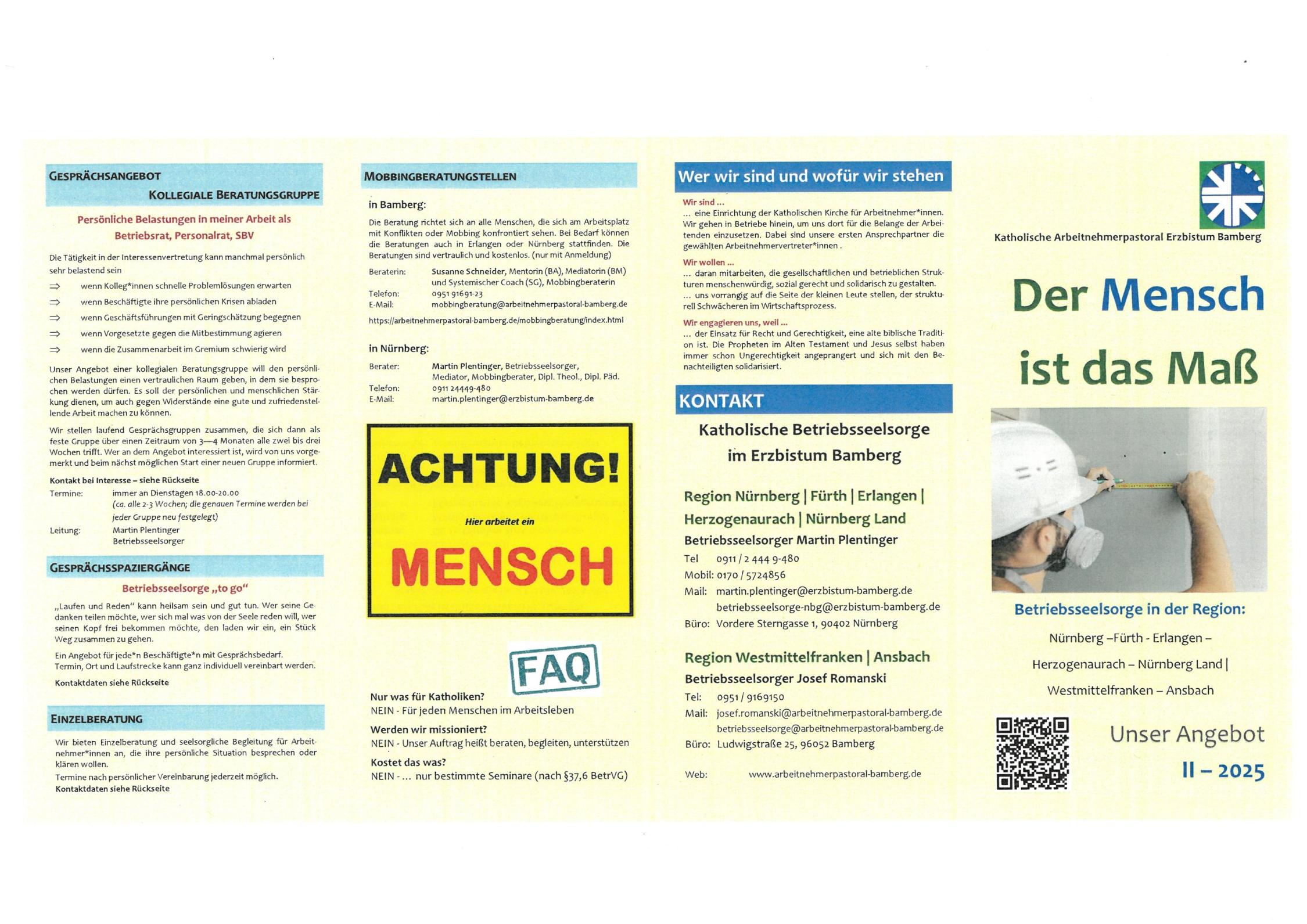 Betriebsseelsorge Süd Angebot II.2025 I