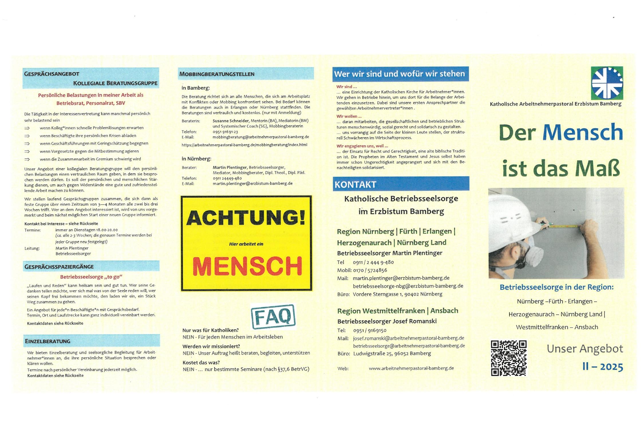 Betriebsseelsorge Süd Angebot II.2025 I