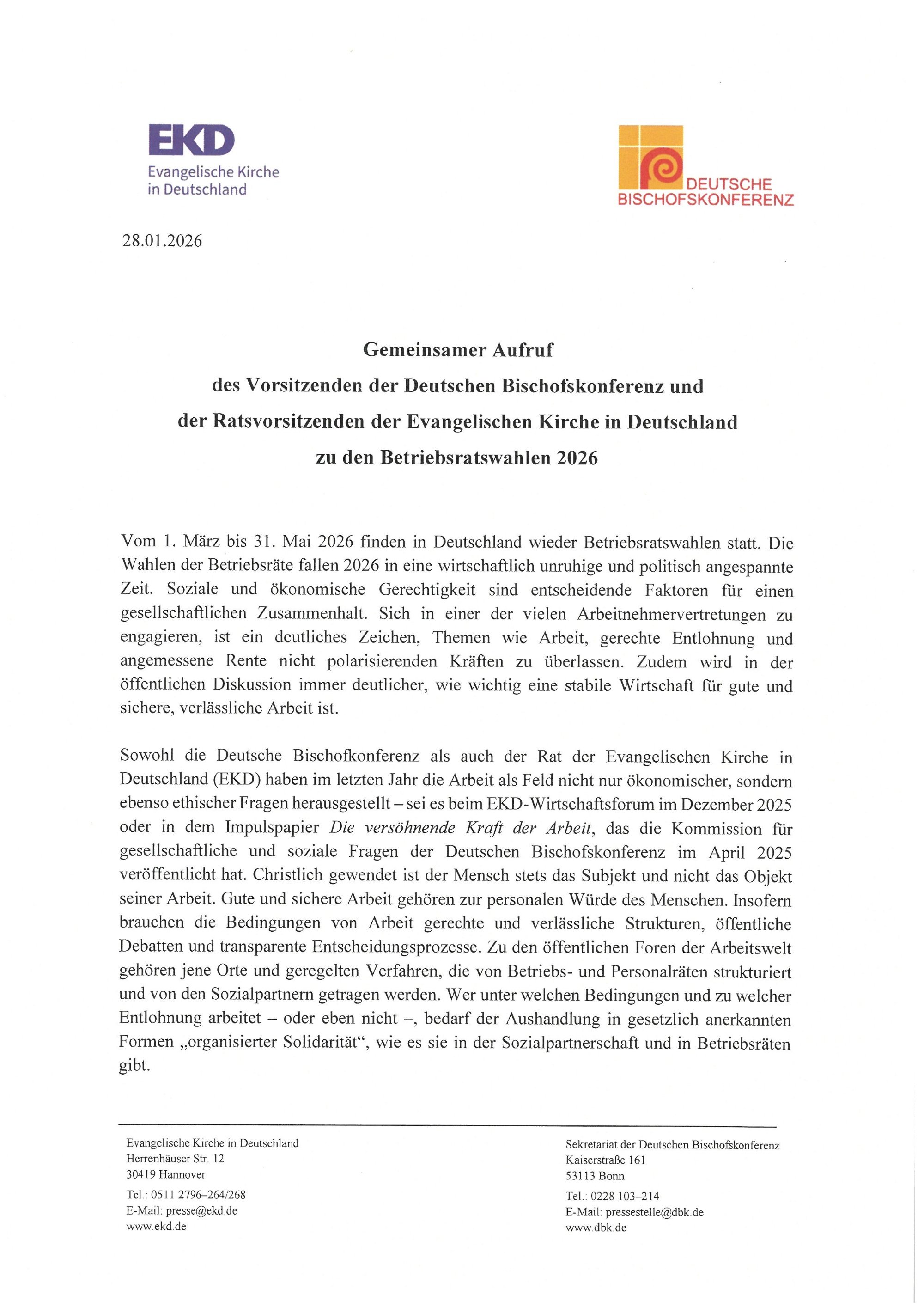 Gemeinsamer Aufruf Betriebsratswahlen 2026 I